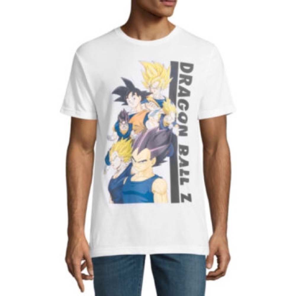 White dragon ball Z tee shirt